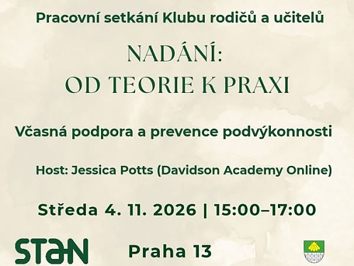 Nadání: Od teorie k praxi. Přednáška 11. listopadu