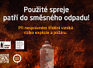 Použité spreje patří do směsného odpadu. Při nesprávném třídění vzniká riziko exploze a požáru