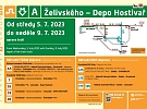 Dočasné přerušení provozu metra na lince A v úseku Želivského – Depo Hostivař